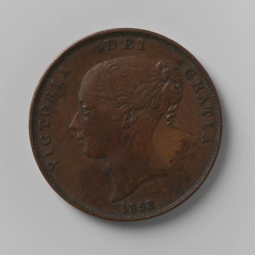 Penny from England of Victoria, 1853
