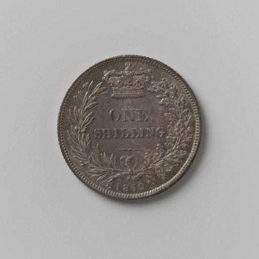 Shilling from England by Victoria, 1860