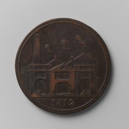 Payment token (token) for a penny from Hull, England, 1812