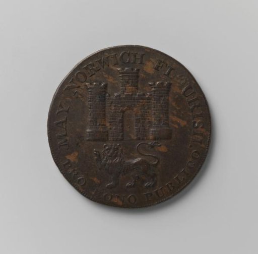 Payment token (token) for a half penny from Norwich, England, 1792