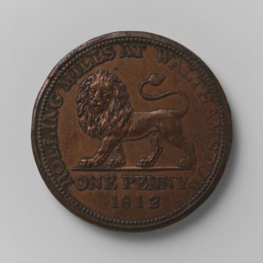 Payment token (token) for a penny from Walthamstow, England, 1812