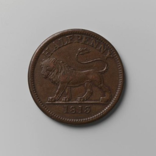 Payment token (token) for a half penny from Walthamstow, England, 1813