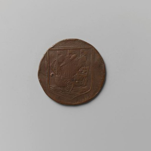 Payment token (token) for a farthing from Weymouth, England, 1669