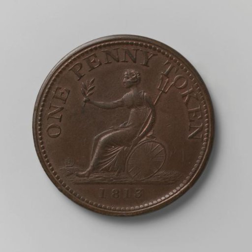 Payment token (token) for a penny from England, 1813