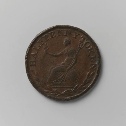 Payment token (token) for a halfpenny from England