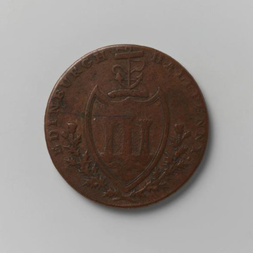 Payment token (token) for a halfpenny from Edinburgh, Scotland, 1790