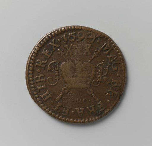 ½ crown from Ireland of James II, June [jnue!] 1690