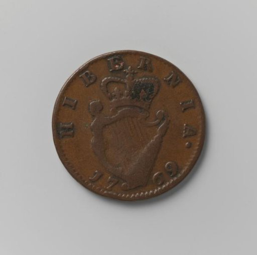 ½ penny from Ireland of George III, 1769