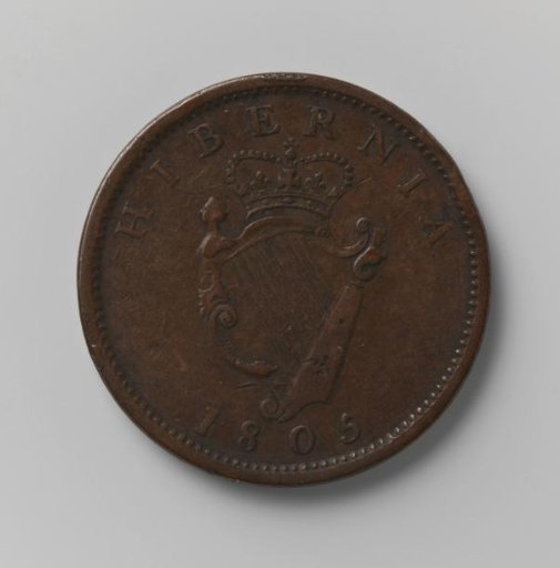 Penny from Ireland of George III, 1805