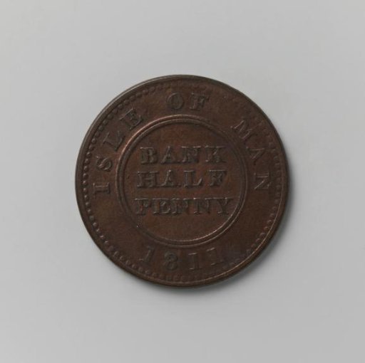 Payment token (token) for a halfpenny from the Isle of Man, 1811