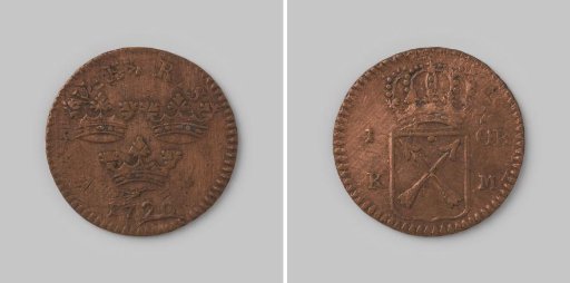 Öre copper coin from Sweden by Ulrika Eleonora, 1720