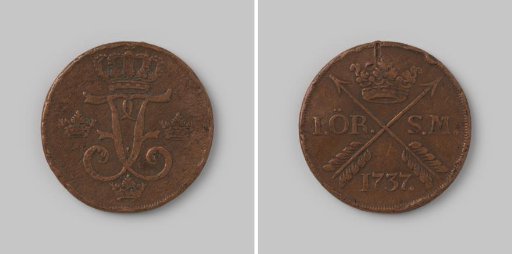 Öre silver coin from Sweden by Frederick I, 1737