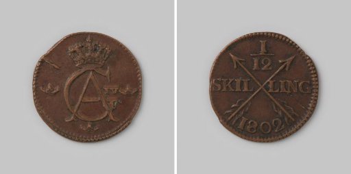 One-twelfth skilling from Sweden by Gustav IV Adolf, 1802