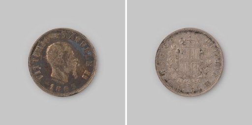 50 centesimi from Italy by King Vittorio Emanuele II, 1863