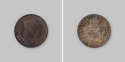 1/4 Austrian lira from Lombardy-Venetia of Emperor Franz I of Austria, 1822