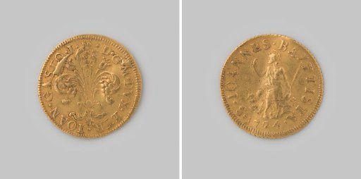 Fiorino or zecchino from the Grand Duchy of Tuscany, Florence, of Giovan Gastone dei Medici, 1724