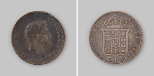 120 grani from the Kingdom of the Two Sicilies of Ferdinando II, 1844