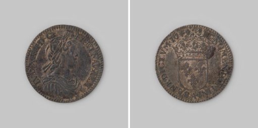 1/12 écu from France of Louis XIV, 1644