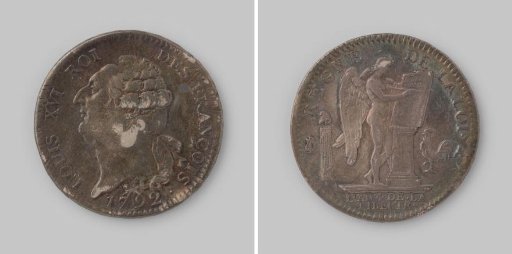 Ecu or 6 livres from France of Louis XVI, 1792