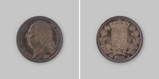 1/2 franc from the Kingdom of France of Louis XVIII, 1816
