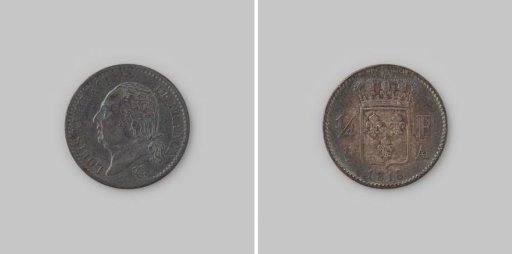 1/4 franc from the Kingdom of France of Louis XVIII, 1818