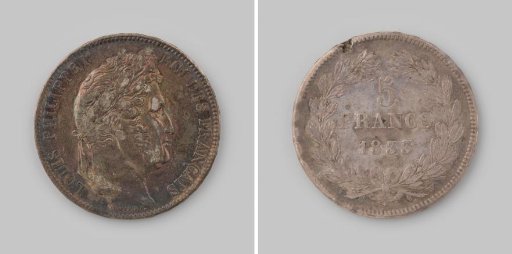 5 francs from the Kingdom of France of Louis Philippe I, 1833