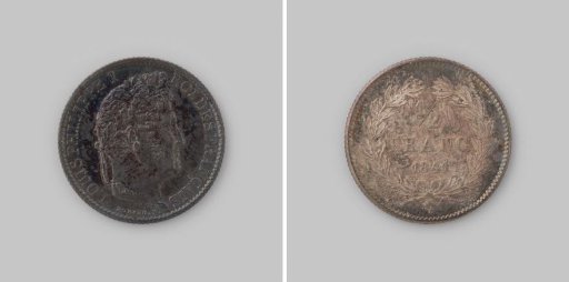 1/2 franc from the Kingdom of France of Louis Philippe I, 1841