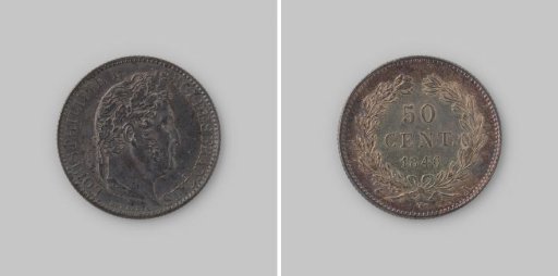 50 centimes from the Kingdom of France of Louis Philippe I, 1846