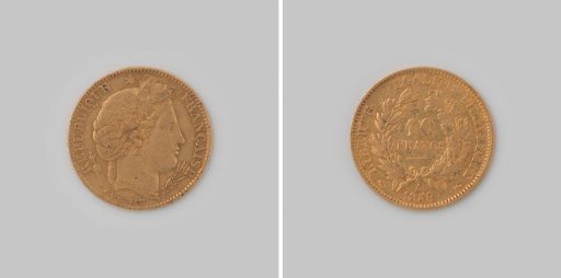 Ten francs from France, the Second Republic, 1850
