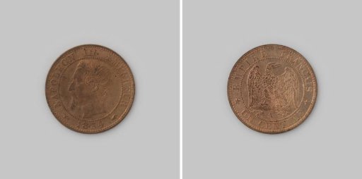 Centime from the French Empire of Napoleon III, 1854