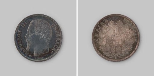 Franc from the French Empire of Napoleon III, 1859