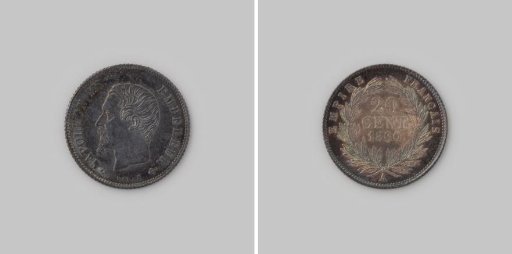 20 centimes from the French Empire of Napoleon III, 1860