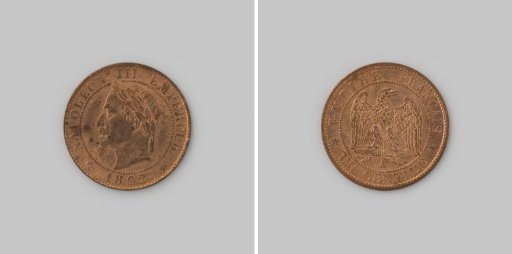 Centime from the French Empire of Napoleon III, 1862