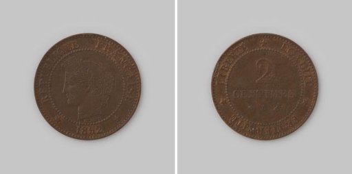 2 centimes from France, the Third Republic, 1892