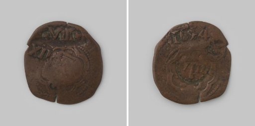 12 maravedis from Spain of King Philip IV, 1634