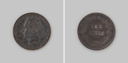 Tostao or 100 reis from Portugal of King Luiz I, 1878