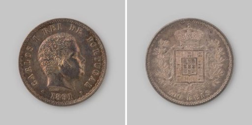500 reis from Portugal of King Carlo I, 1891
