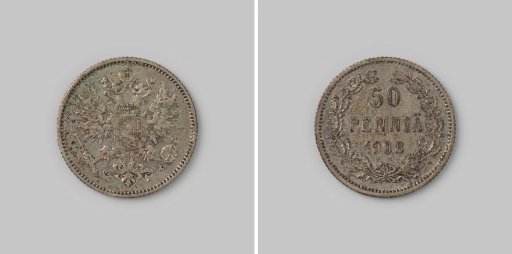 50 penniä from Finland of Tsar Nicholas II, 1908