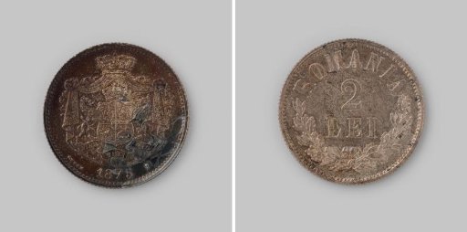2 lei from Romania of Prince Carol I, 1875