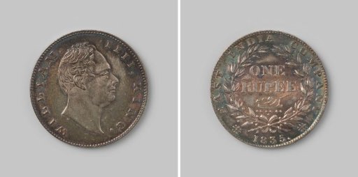 Rupee from India of the English East India Company (EIC) in the name of King William IV, 1835