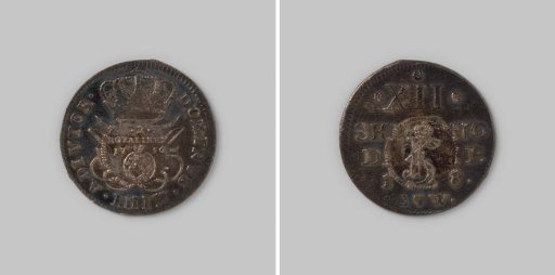 2 royaliner from Tranquebar, Danish India of the Danish Asiatic Company (DAC) in the name of King Frederick V, 1756