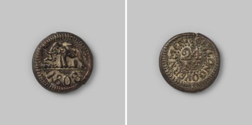 ½ rixdollar or 24 stivers of Sri Lanka, Ceylon, 1808