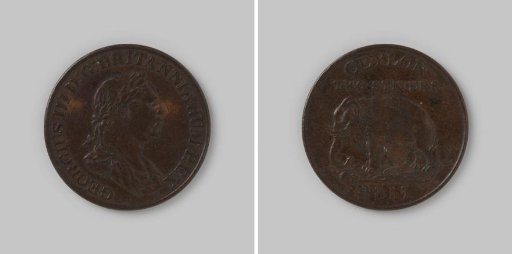 2 stivers of Sri Lanka, Ceylon in the name of King George III, 1815