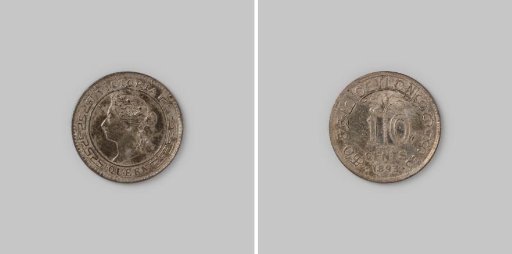10 cents of Sri Lanka, Ceylon in the name of Queen Victoria, 1893