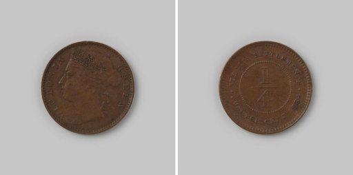 1/4 cent from the Straits Settlements of Queen Victoria, 1884