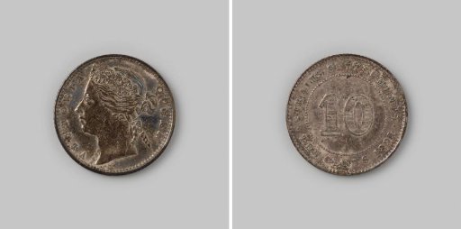 10 cents from the Straits Settlements of Queen Victoria, 1891
