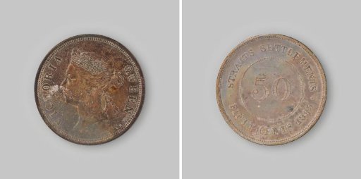 50 cents from the Straits Settlements of Queen Victoria, 1895