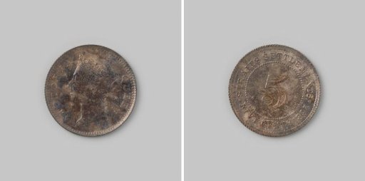 5 cents from the Straits Settlements of Queen Victoria, 1895