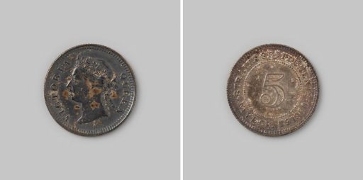 5 cents from the Straits Settlements of Queen Victoria, 1900