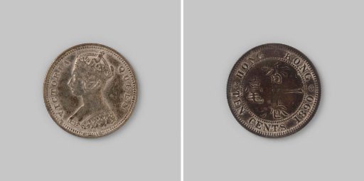 10 cents from Hong Kong of Queen Victoria, 1890